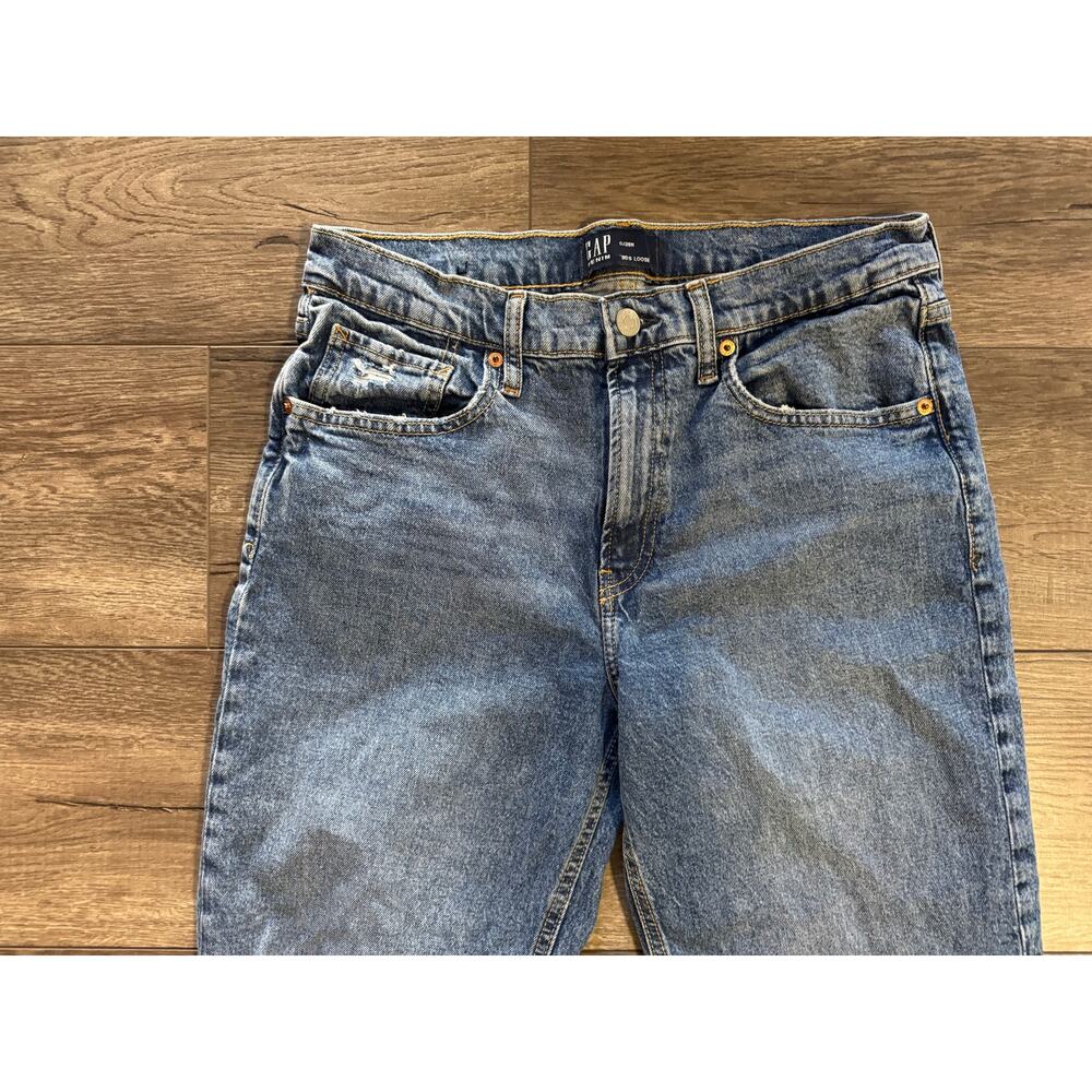 Gap 90s Loose Jeans Distressed‎ Ripped Size 6/ 28R - Picture 2 of 8